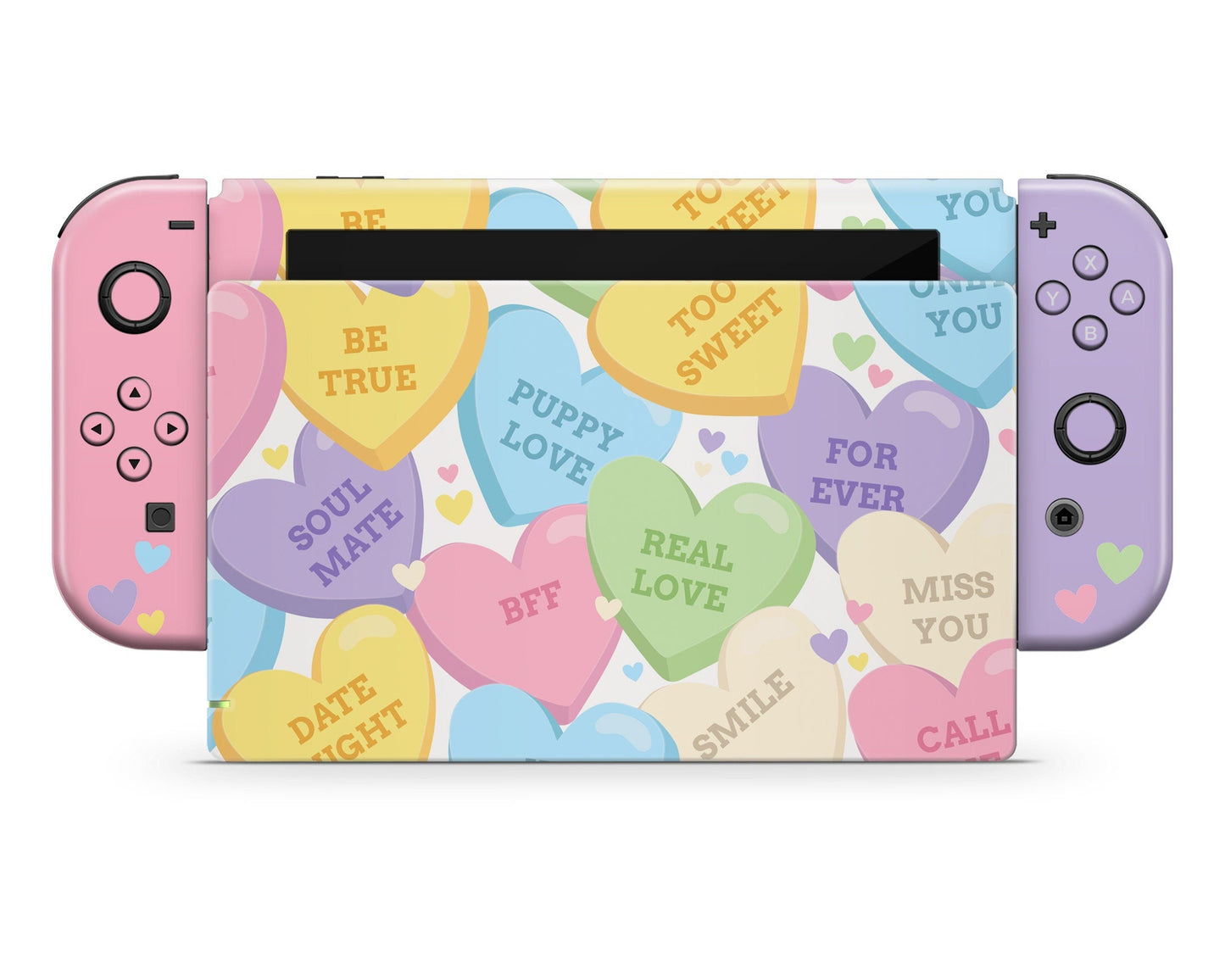 Lux Skins Nintendo Switch Sweetheart Candy Conversation Hearts Full Set Skins - Art  Skin