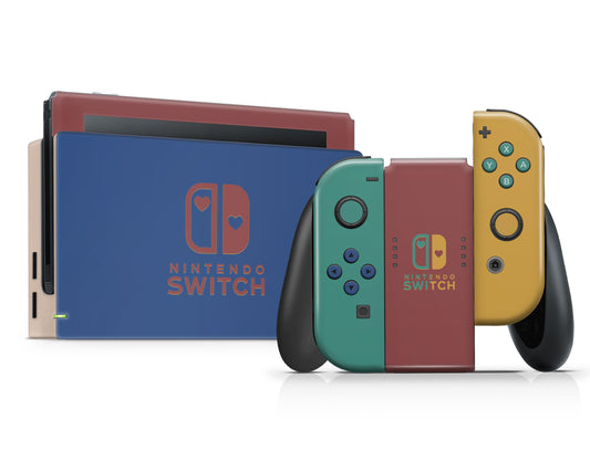 Retro Fearless Color Blocking Nintendo Switch Skin