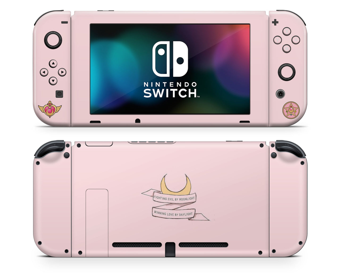 Lux Skins Nintendo Switch Sailor Moon Fighting Evil By Moonlight Full Set +Tempered Glass Skins - Pop Culture Sailor Moon Skin