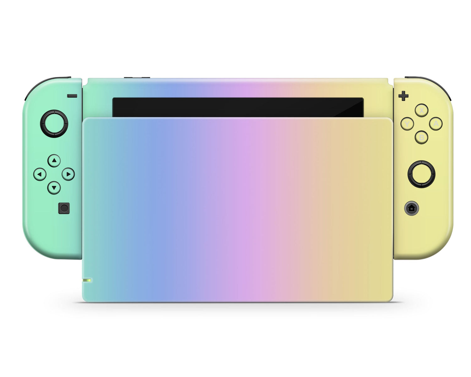 Lux Skins Nintendo Switch Pastel Rainbow Gradient Full Set Skins - Solid Colours Gradient Skin