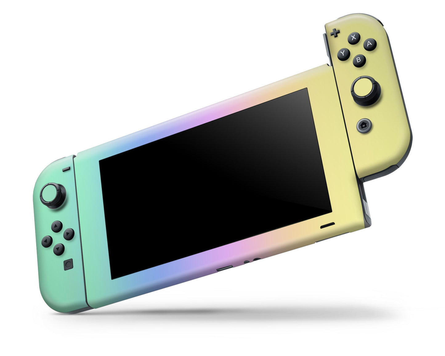 Lux Skins Nintendo Switch Pastel Rainbow Gradient Full Set +Tempered Glass Skins - Solid Colours Gradient Skin