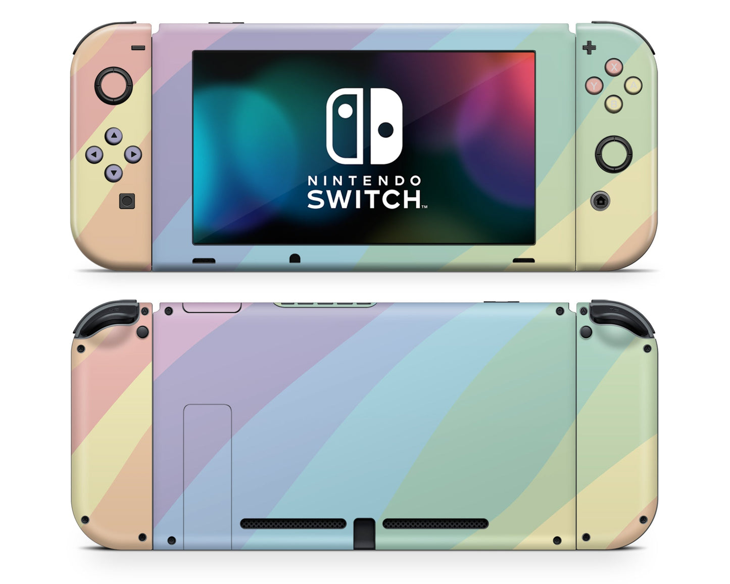 Lux Skins Nintendo Switch LGBT Rainbow Full Set +Tempered Glass Skins - Art Pride Series Skin