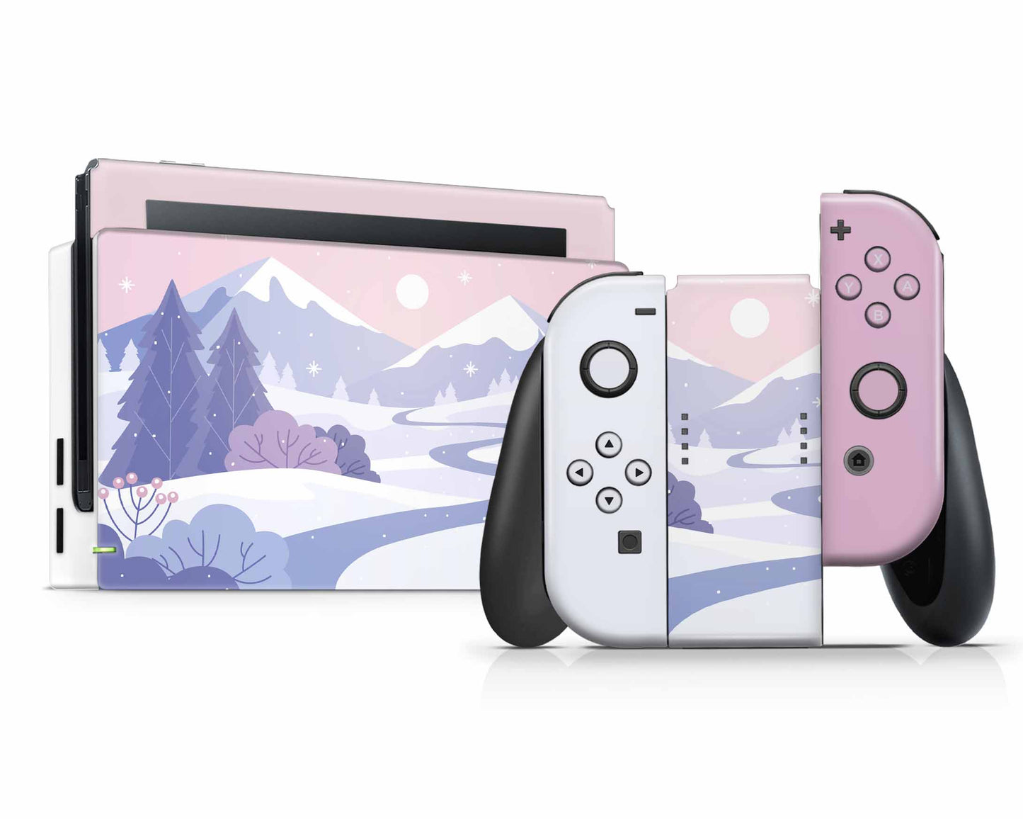 Lux Skins Nintendo Switch Dreamy Arctic Christmas Full Set Skins - Art Artwork Skin