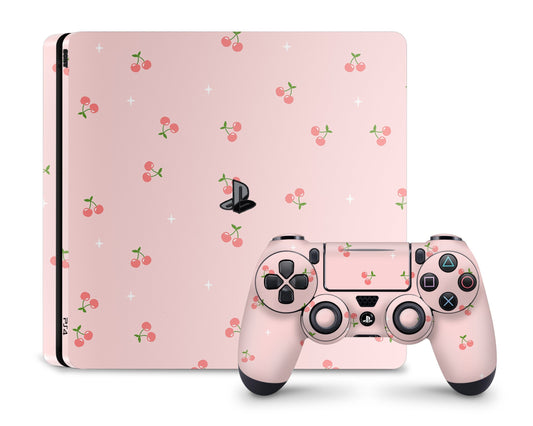 Lux Skins PS4 Soft Pastel Cherry PS4 Skins - Pattern Fruits Skin