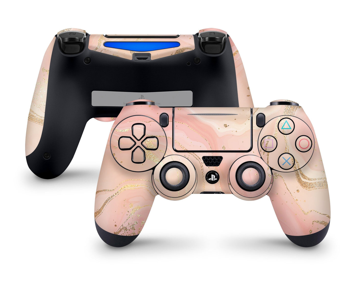 Lux Skins PS4 Controller Ethereal Peach Pink MarbleSkins - Pattern Marble Skin