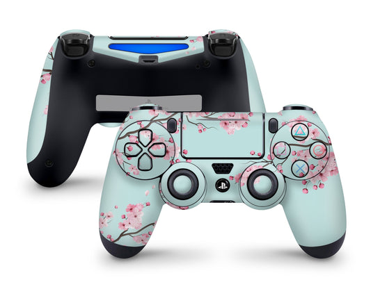 Lux Skins PS4 Cherry Blossom Teal PS4 Skins - Art Floral Skin