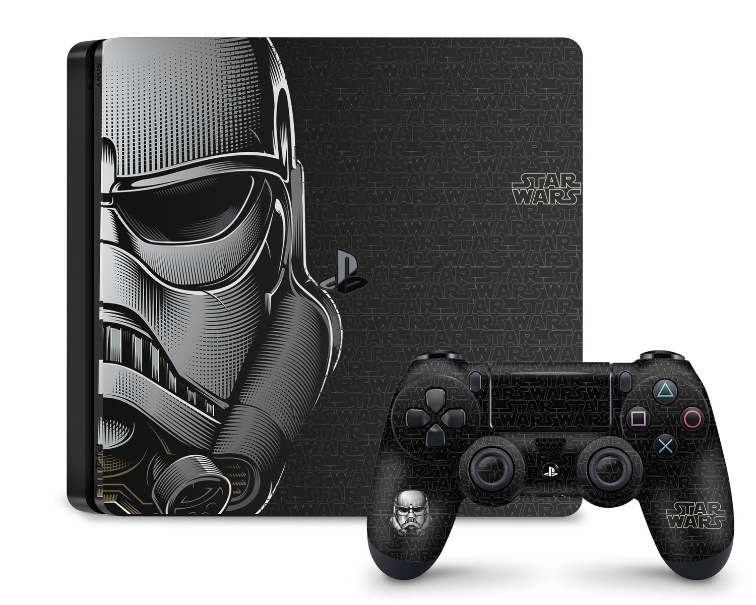 Lux Skins PS4 Star Wars Stormtrooper Black PS4 Skins - Pop culture Star Wars Skin