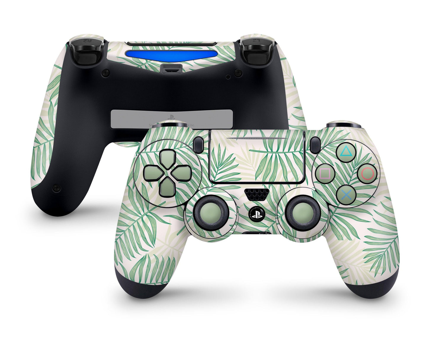 Lux Skins PS4 Controller Tropical Palm Leaf Sage GreenSkins - Art Floral Skin