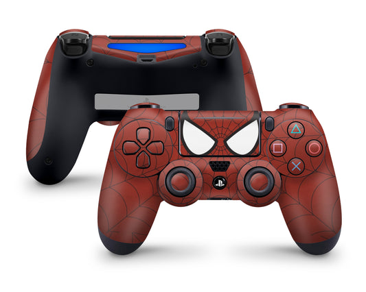 Red Spiderman Webbing PS4 Controller Skin