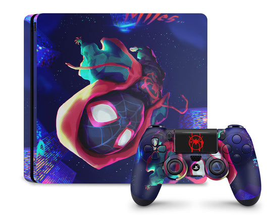 Lux Skins PS4 Spiderman Spiderverse Miles Morales PS4 Skins - Pop culture Spiderman Skin