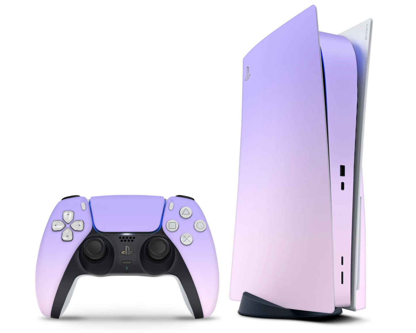 Lux Skins PS5 Pastel Purple Pink Gradient PS5 Skins - Solid Colours Gradient Skin