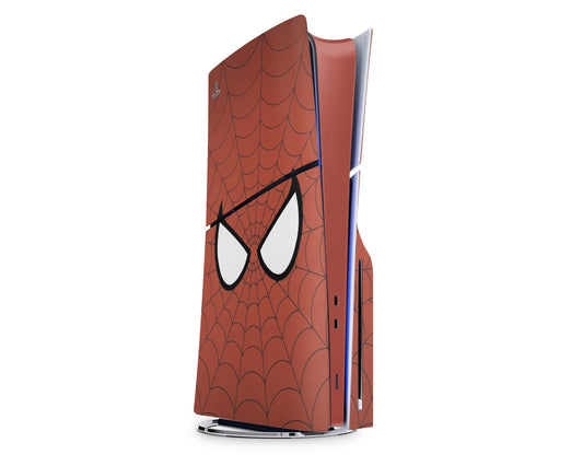 Lux Skins PS5 Slim Red Spiderman PS5 Slim Skins - Pop culture Spiderman Skin