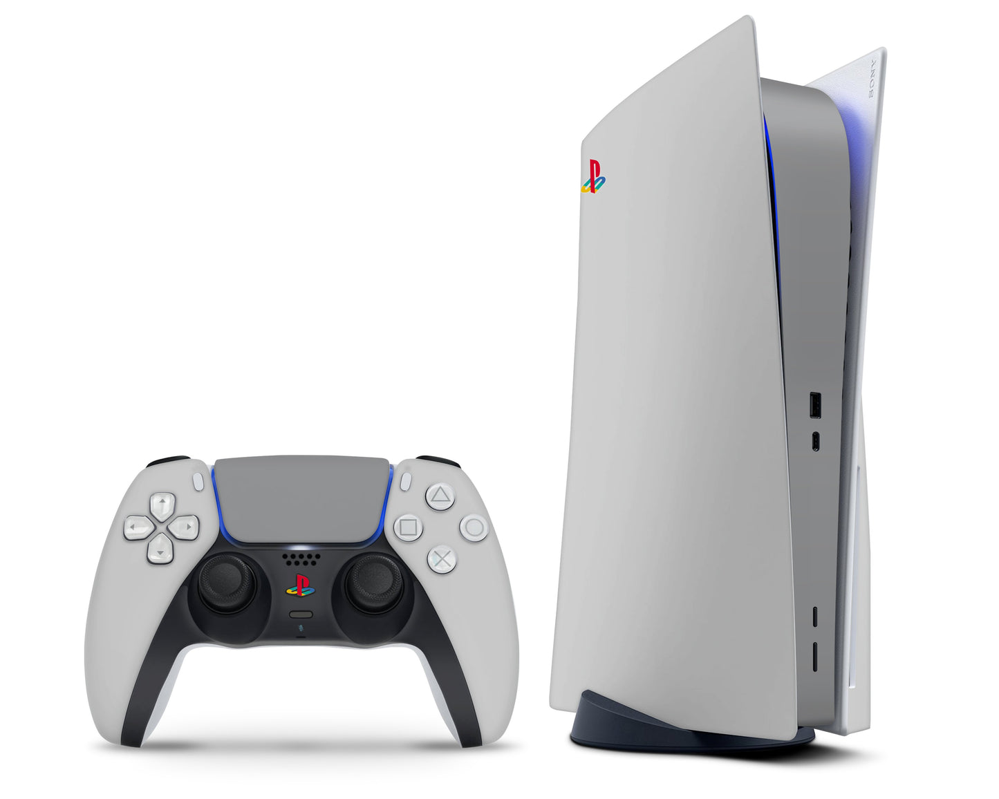 Lux Skins PS5 Retro Classic Playstation Grey PS5 Skins - Pop culture Retro Skin