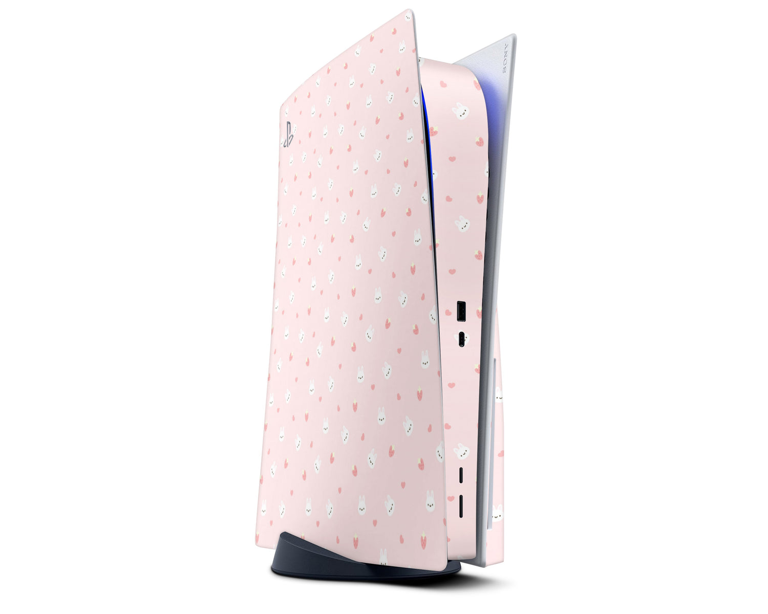 Lux Skins PS5 Pink Strawberry Rabbit PS5 Skins - Art Animals Skin