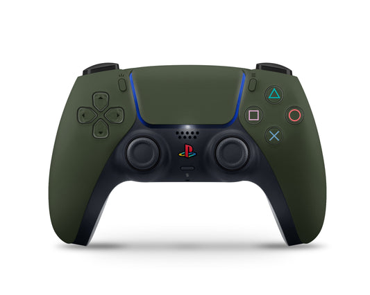 Lux Skins PS5 Controller Classic Khaki Green RetroSkins - Solid Colours Retro Skin