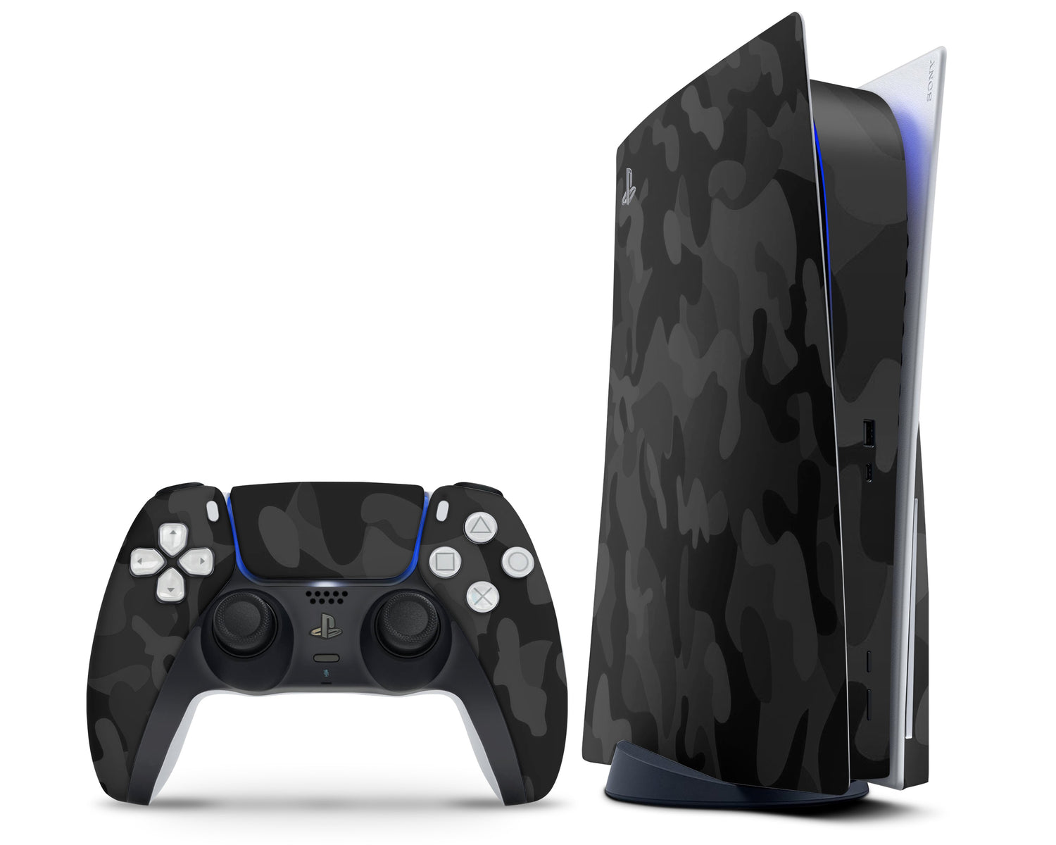 Lux Skins PS5 Black Camo PS5 Skins - Pattern Camo Skin
