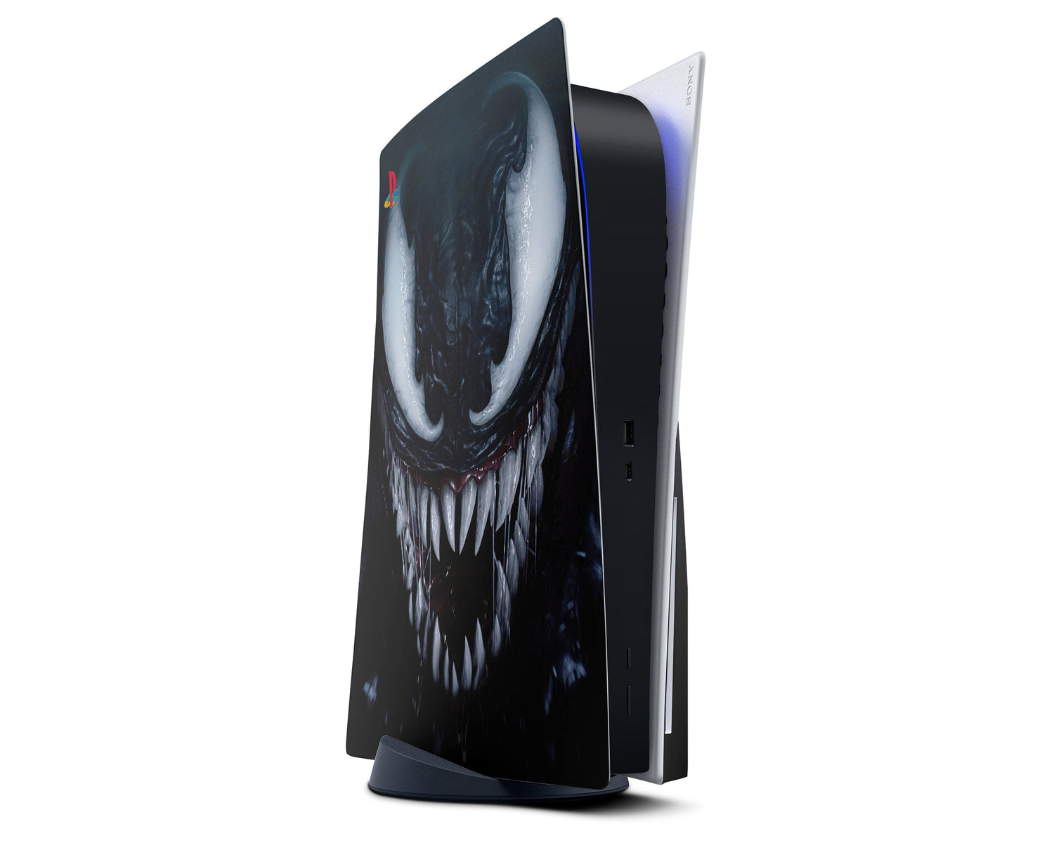 Lux Skins PS5 Black Venom PS5 Skins - Pop culture Spiderman Skin