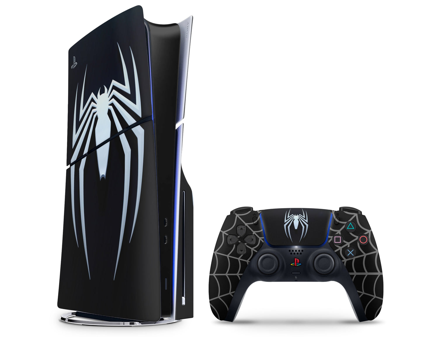 Black Marvel Spider-man 2 PS5 Slim Skin – Lux Skins Official