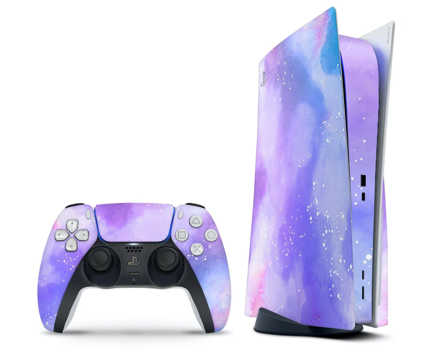 Lux Skins PS5 Purple Starry Night PS5 Skins - Pattern Abstract Skin