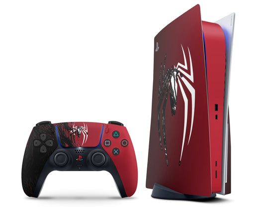 Lux Skins PS5 Spiderman 2 Venom Symbiote PS5 Skins - Pop culture Spiderman Skin