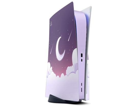 Lux Skins PS5 Purple Dreamy Night Clouds PS5 Skins - Art Clouds Skin