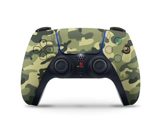 Lux Skins PS5 Green Camo PS5 Skins - Pattern Camo Skin