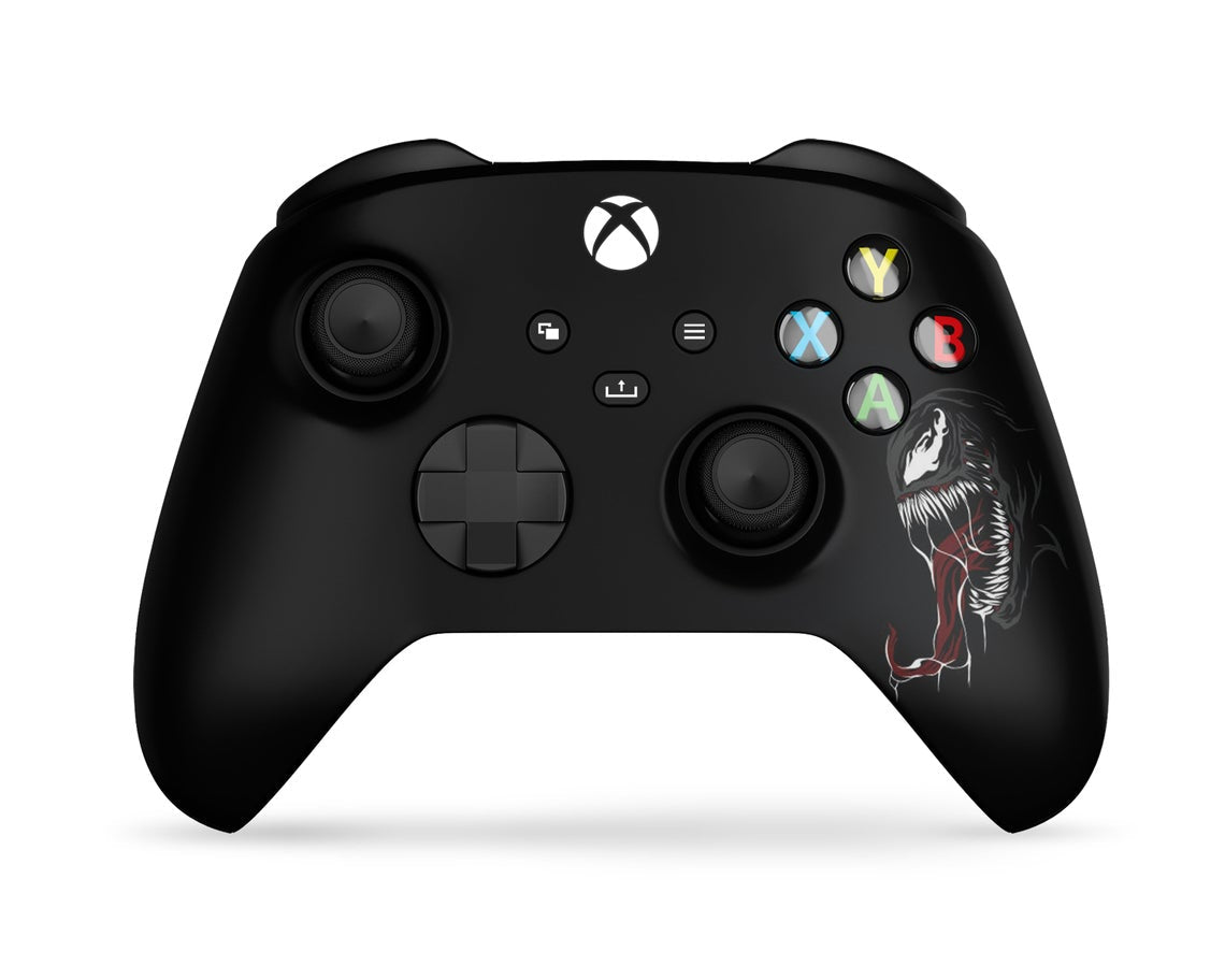 Lux Skins Xbox Series Controller Black VenomSkins - Pop culture Spiderman Skin
