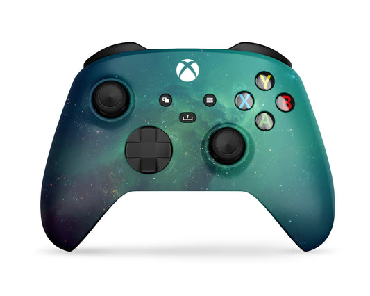 Lux Skins Xbox Series Controller Green Stardust GalaxySkins - Pattern Galaxy Skin