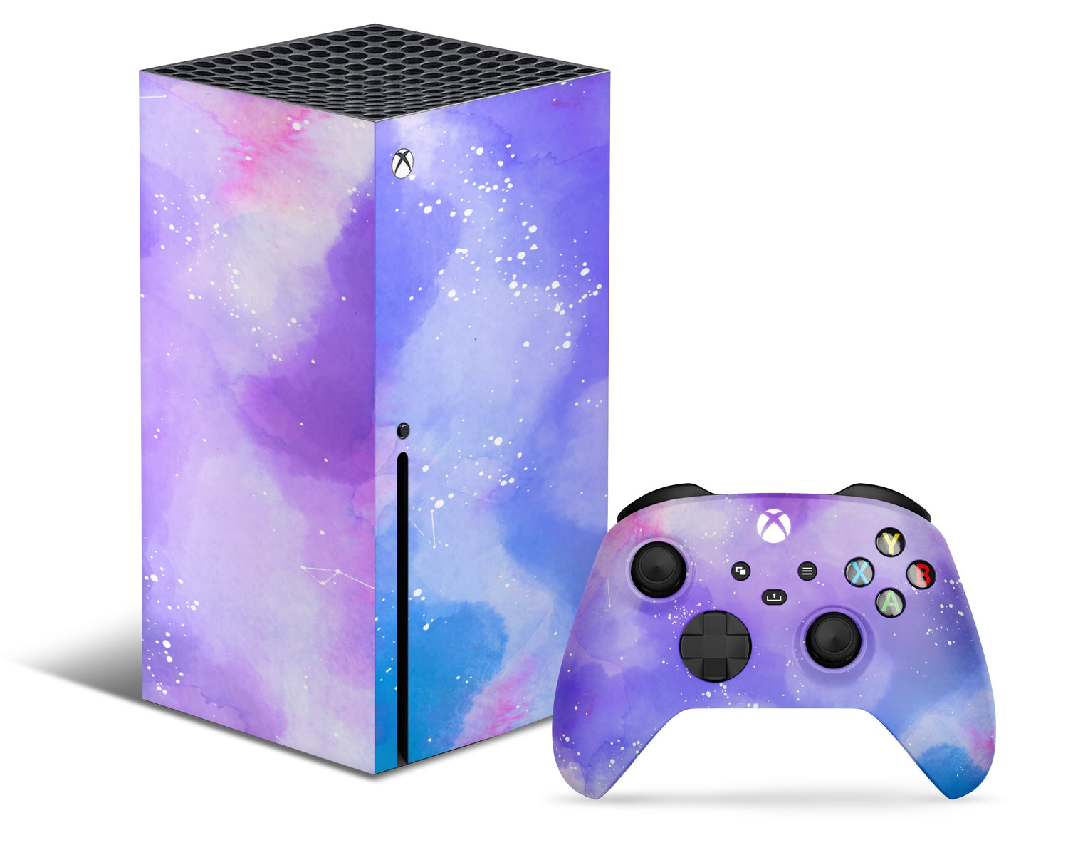 Lux Skins Xbox Series X Purple Starry Night Xbox Series X Skins - Pattern Abstract & S Skin