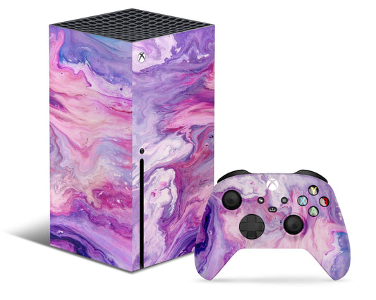 Lux Skins Xbox Series X Purple Wavy Marble Xbox Series X Skins - Pattern Abstract & S Skin