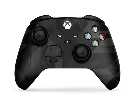 Lux Skins Xbox Series Controller Geometric Black RedSkins - Pattern Abstract Skin
