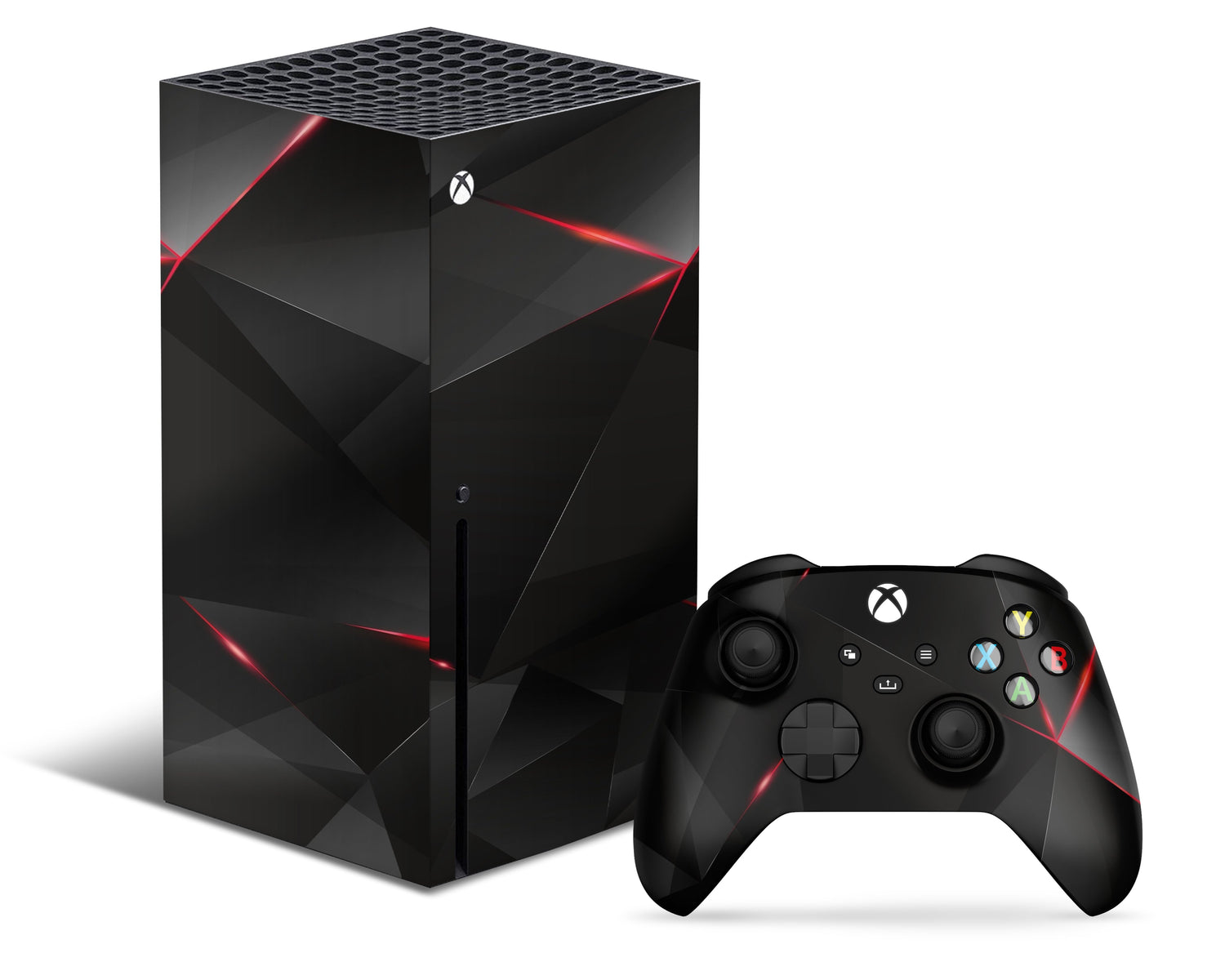 Lux Skins Xbox Series X Fire Geometric Red Xbox Series X Skins - Pattern Abstract & S Skin
