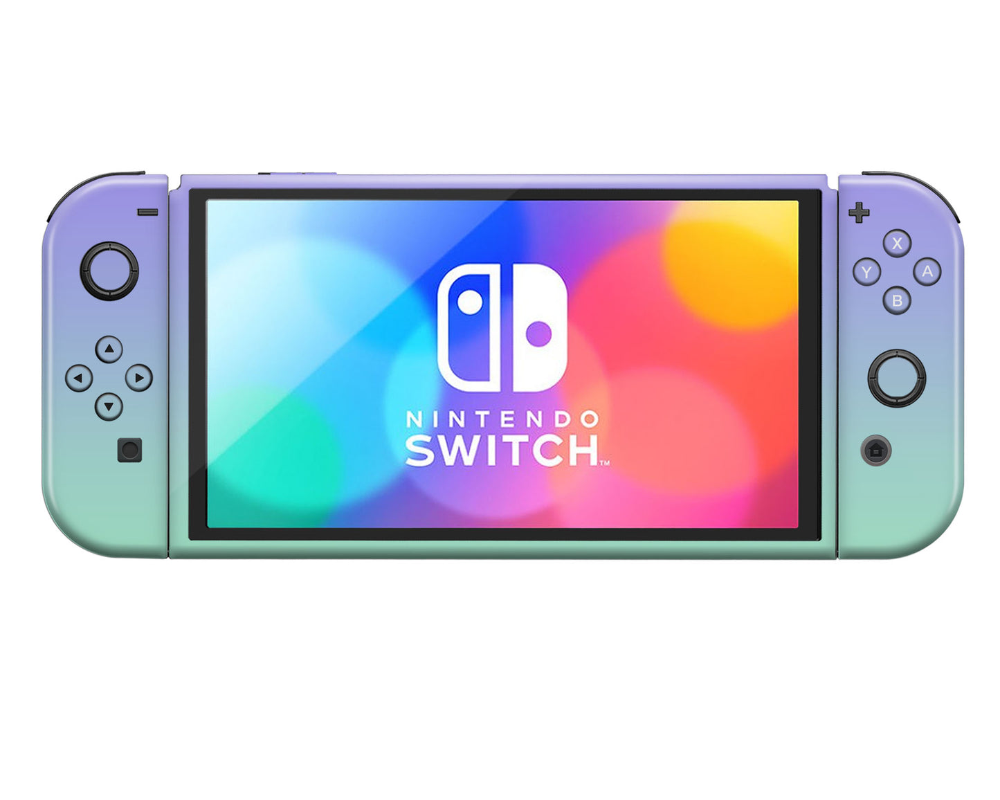 Pastel Lavender Teal Gradient Nintendo Switch OLED Skin