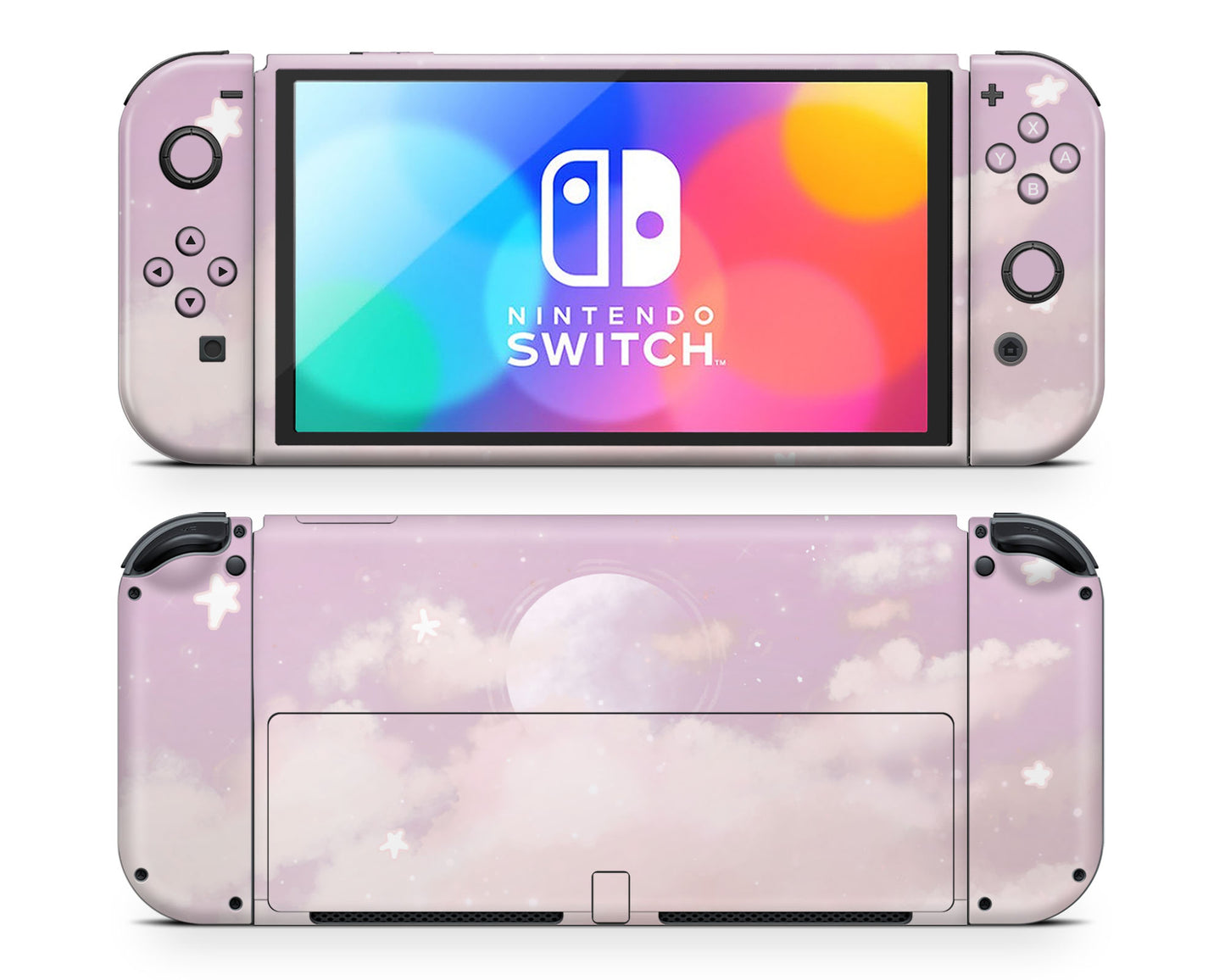 Pink Clouds Nintendo Switch OLED Skin