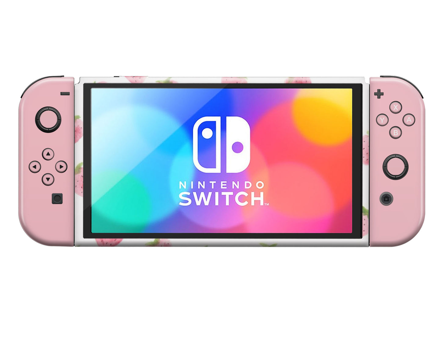 Strawberry Pattern Cute Nintendo Switch OLED Skin