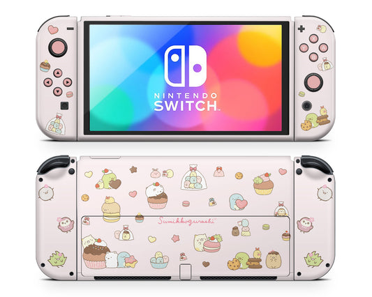 Sumikko Gurashi Pink Nintendo Switch OLED Skin